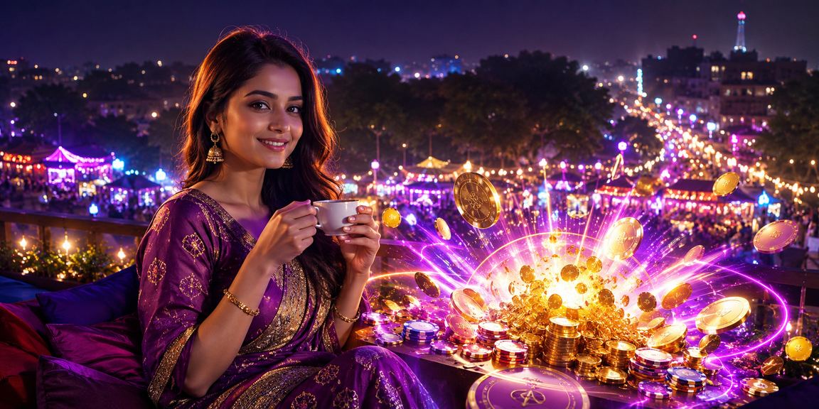 রাজশাহীর নাইট মার্কেটের আলোকময় পরিবেশে মোবাইলে বেটিং বোনাস দেখছেন একজন ব্যবহারকারী